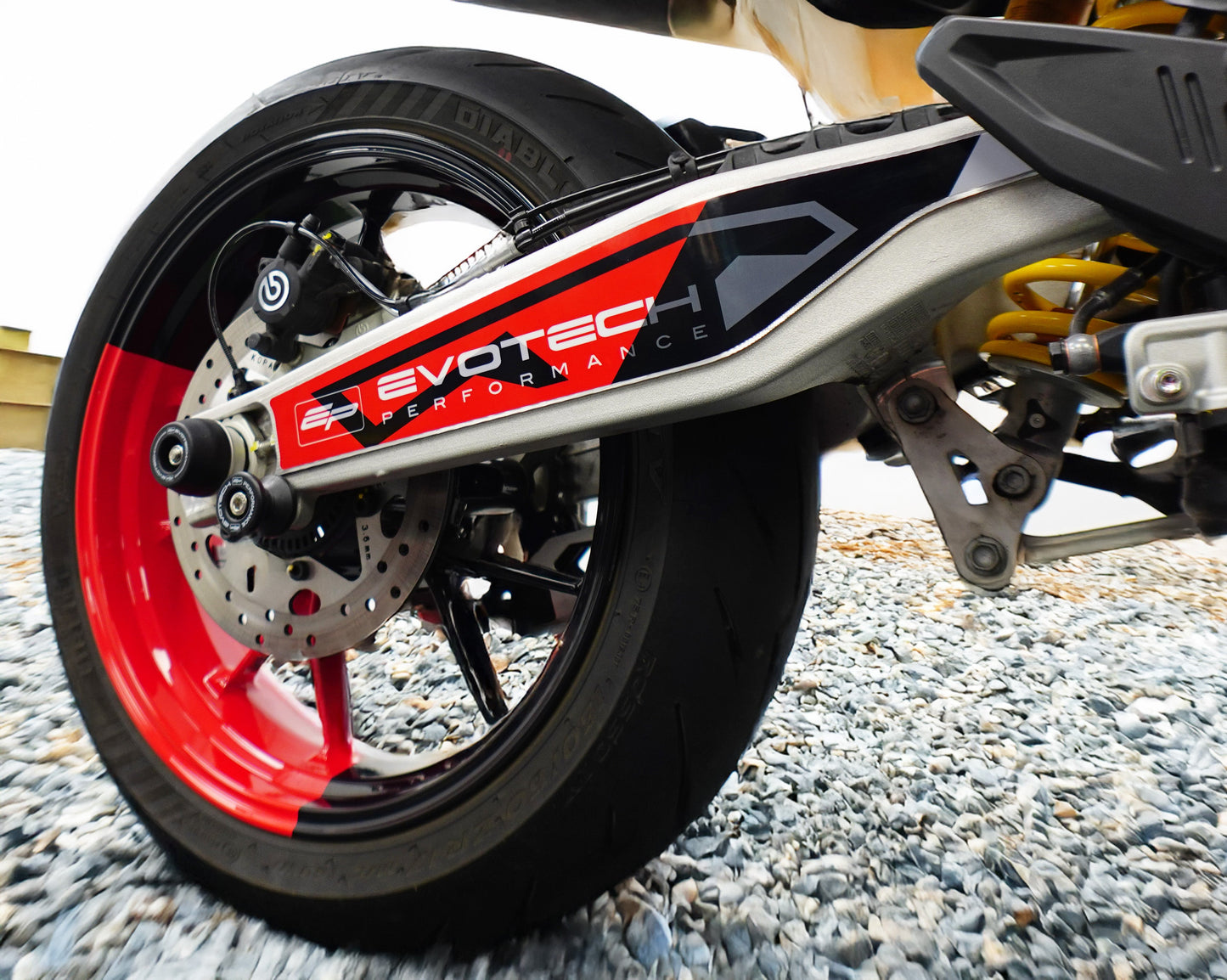 Autocollant/Protecteur de bras oscillant Evotech – Ducati Hypermotard 698 Mono (2024+)