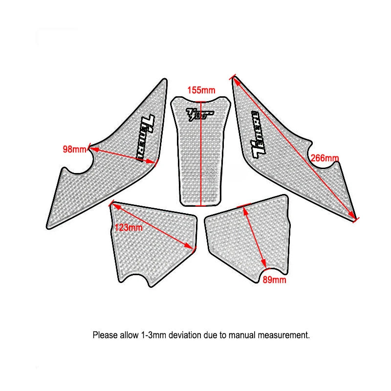 Protections latérales antidérapantes pour réservoir – Yamaha Ténéré 700
